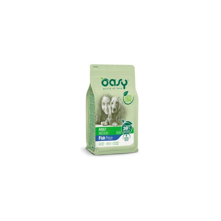 OASY DRY DOG AD M FISH 12KG NP