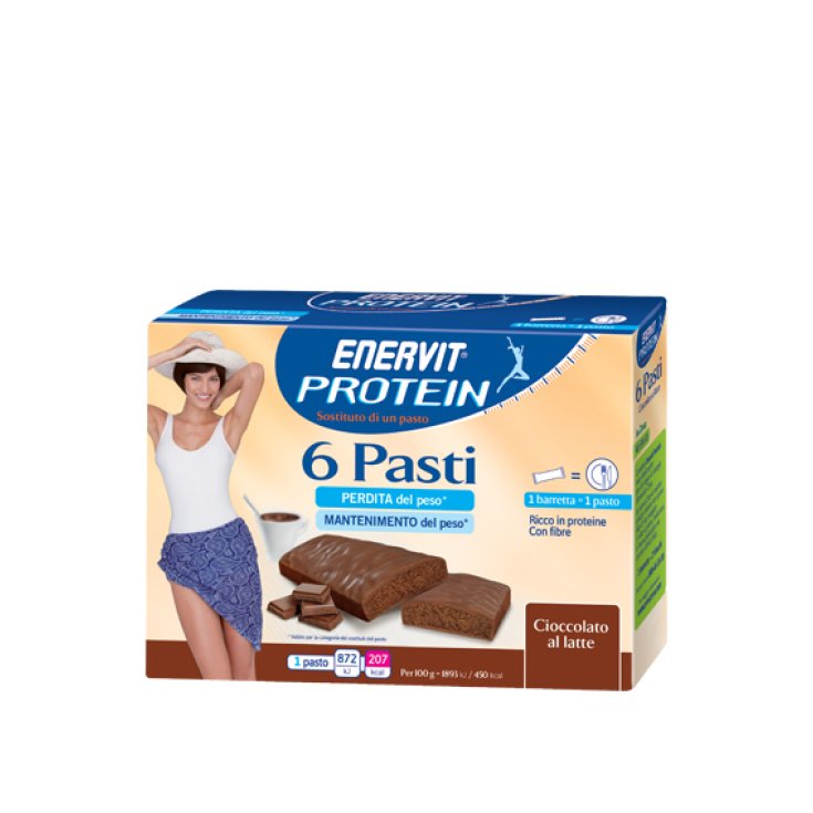 6 Meals In Zone 40-30-30 Milk Chocolate Enervit Protein 6x46g