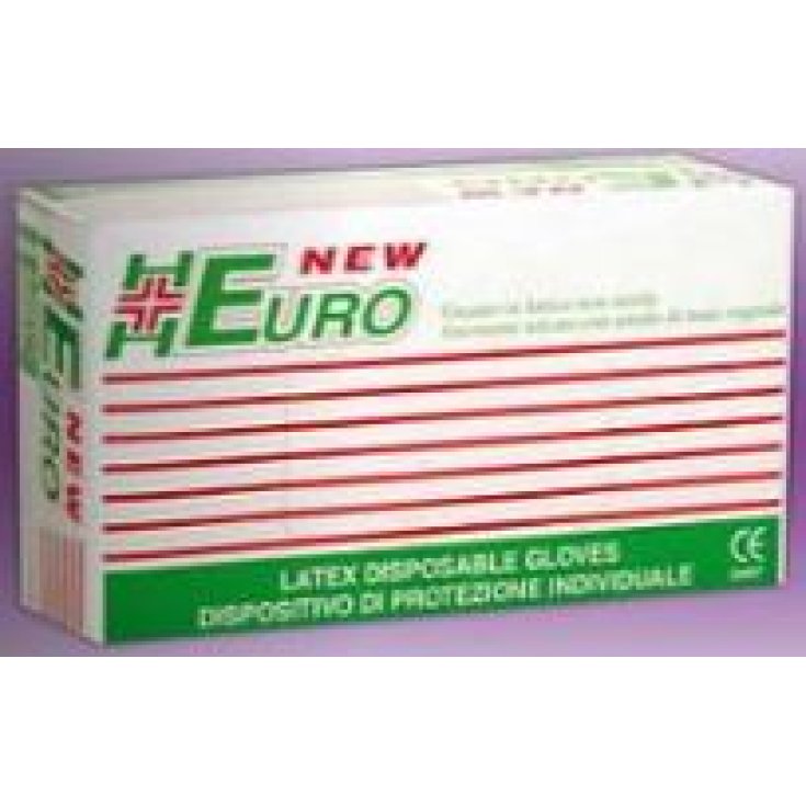 Euronew Disposable Latex Gloves Size M 100 Gloves