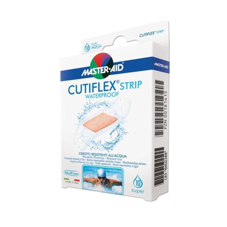 Master-Aid® Cutiflex® Strip Waterproof Water Resistant Plasters Medium Size 78x20mm 10 Pieces