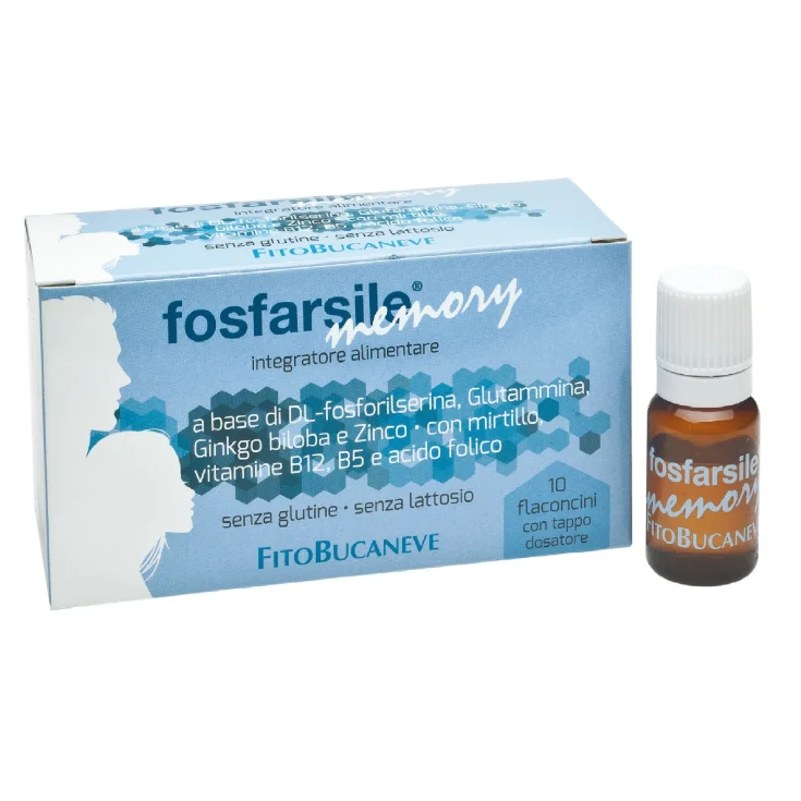 Fitobucaneve Fosfarsile Memory Food Supplement Gluten Free 10Vials