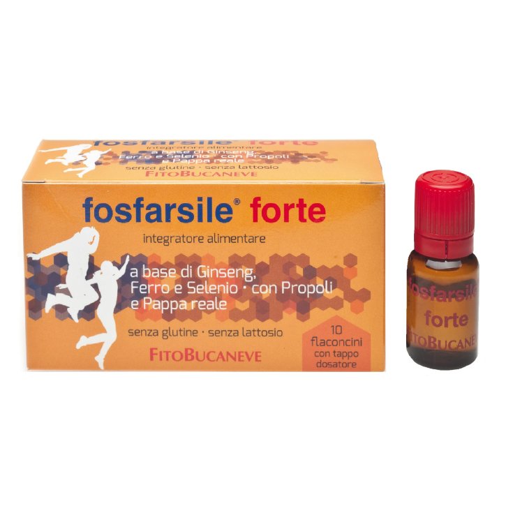 Fitobucaneve Fosfarsil Forte Ginseng Food Supplement Gluten Free 10Vials
