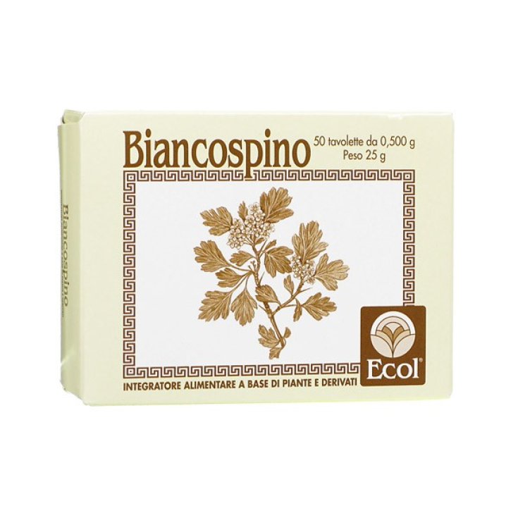 Ecol Biancospino Food Supplement 50 Tablets 0.5g