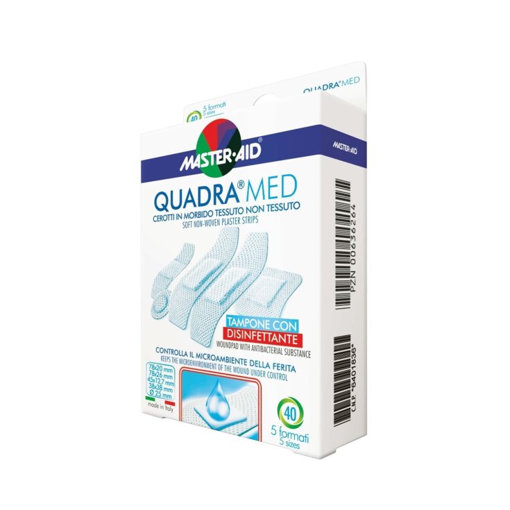 Master-Aid® Quadra Med® Soft Non-Woven Plasters Pad With Disinfectant 20 Strip Medium