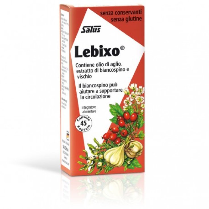 Salus Lebixo Hawthorn & Mistletoe Extract Garlic Oil 45 Capsules