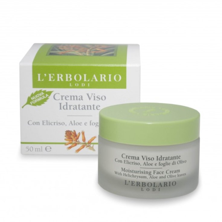 L'Erbolario Moisturizing Face Cream with Helichrysum Aloe and Olive Leaves 50ml