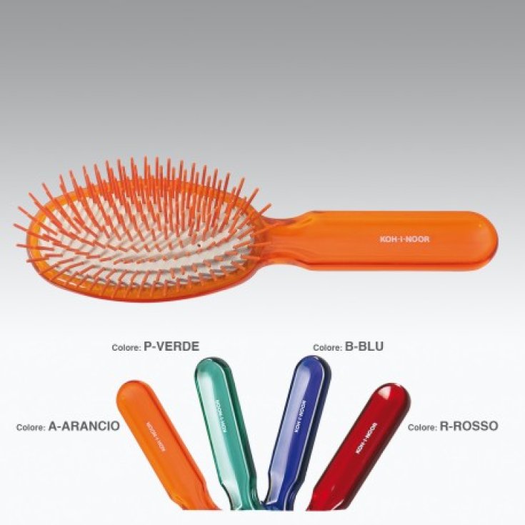 Koh-I-Noor Large Oval Pneumatic Brush With Plastic Cylindrical Spikes Orange Color COD 7110A