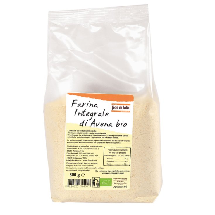 Fior Di Loto Organic Whole Oat Flour 500g