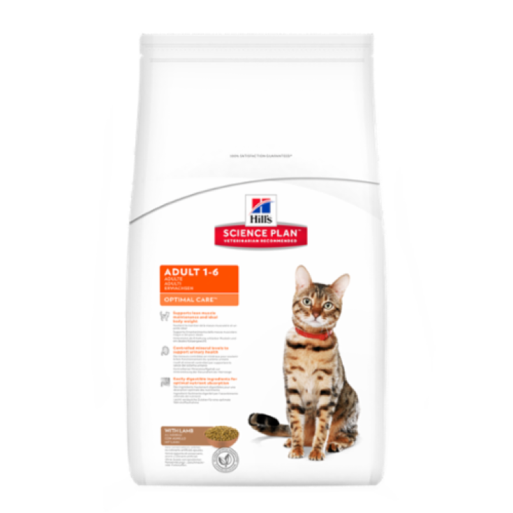 Hill's Science Plan Feline Adult Optimal Care with Lamb 10kg