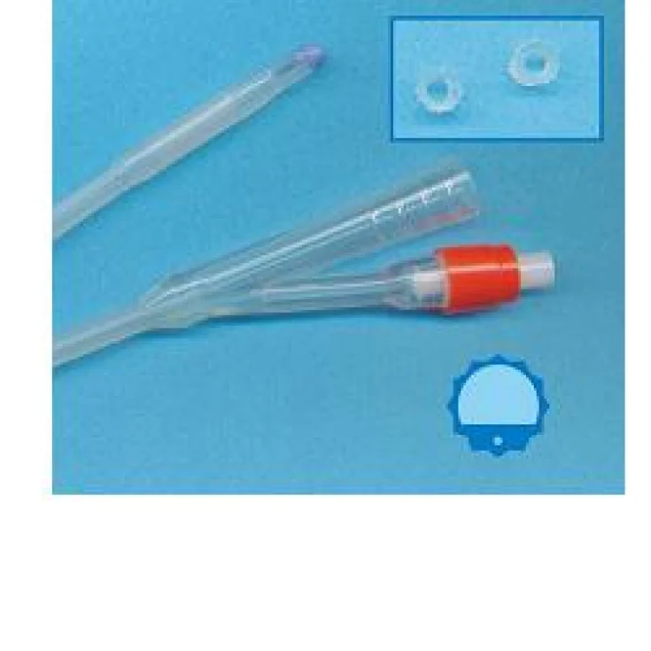 Safety Foley Silicone Latex Catheter With Longitudinal Grooves Measure CH20