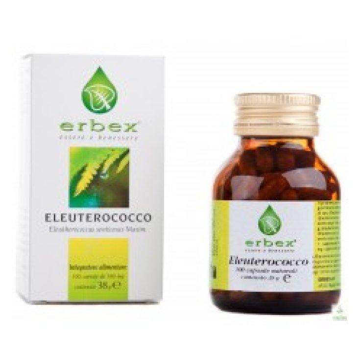 Erbex Eleuterococco Food Supplement 100 Capsules Of 380mg