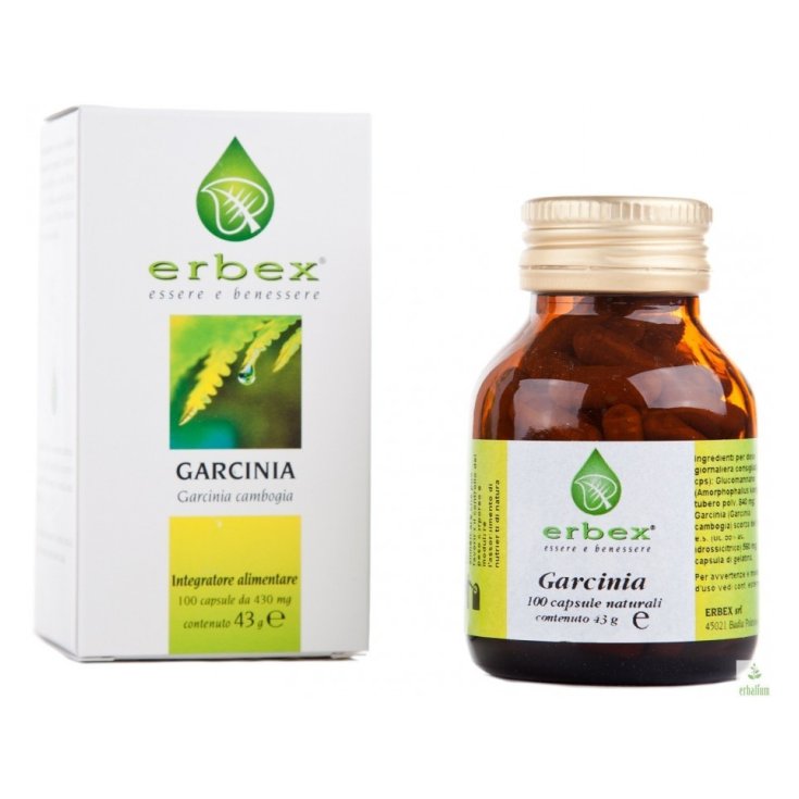 Erbex Garcinia Food Supplement 100 Capsules of 430mg