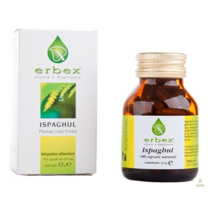 Erbex Ispaghul Food Supplement 100 Capsules Of 430mg