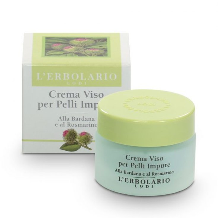 L'Erbolario Face Cream for Impure Skin With Burdock and Rosemary 30ml
