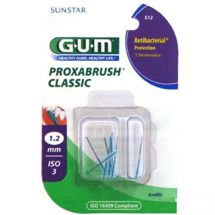 Gum Proxabrush 512 Antibacterial Protection 8 Pieces