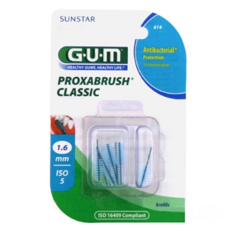 Gum Proxabrush 614 Antibacterial Protection 8 Pieces