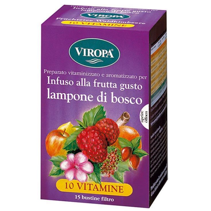 Viropa-10 Vitamins Vitamintee Wild Raspberry Fruit Infused With Vitamins 15 Sachets