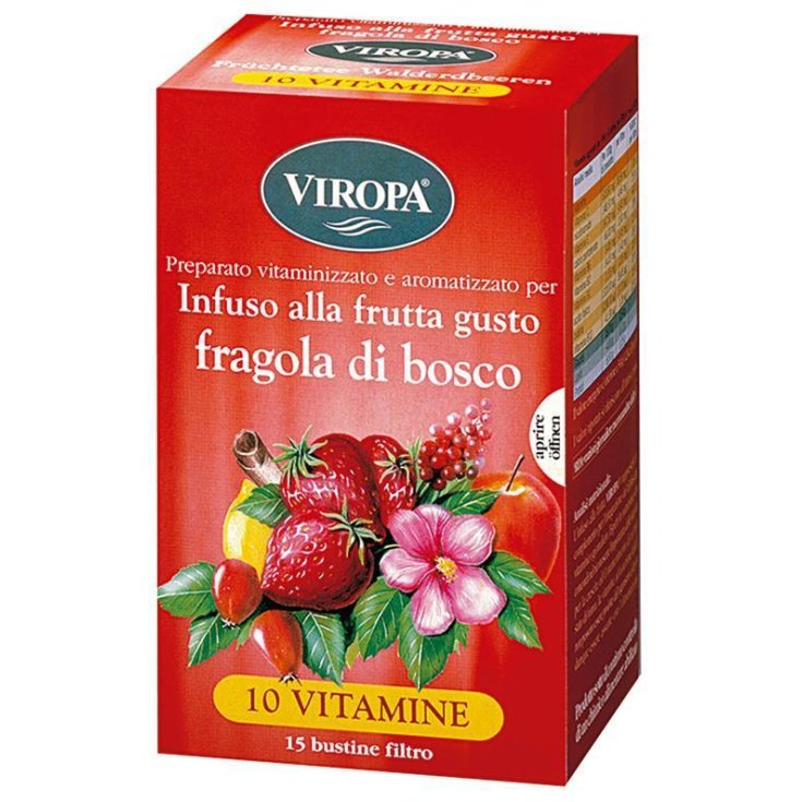 Viropa-10 Vitamins Vitamintee Wild Strawberry Fruit Infused With Vitamins 15 Sachets