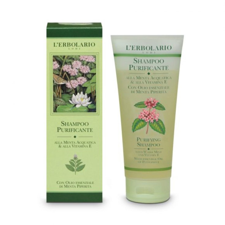 L'Erbolario Purifying Shampoo with Aquatic Mint and Vitamin E 200ml