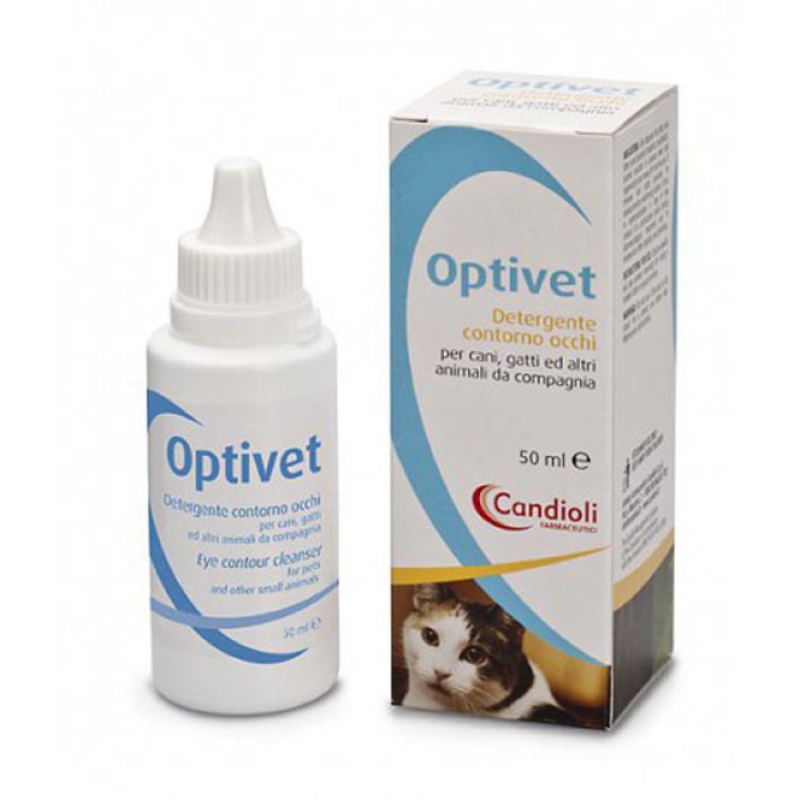 Candioli Optivet Eye Contour Cleanser For Dogs Cats And Other Pets Bottle 50ml