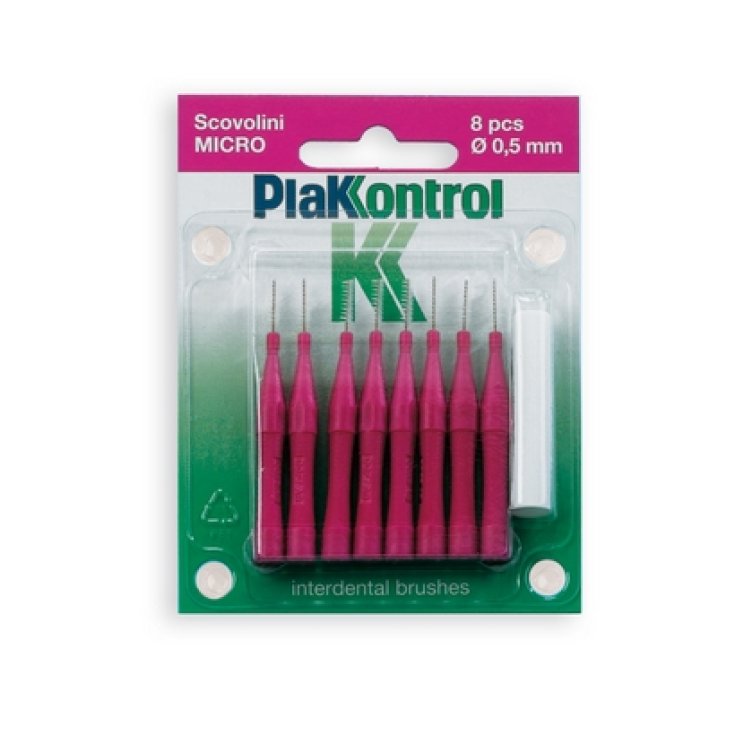 Plakkontrol Micro Brushes With Fixed Handle 0,5mm 8 Pieces