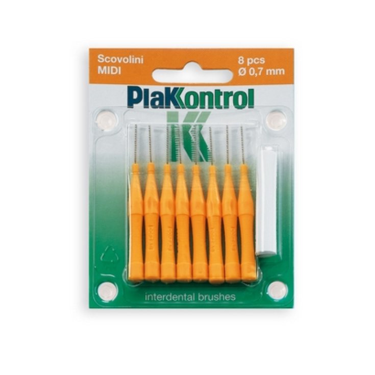 Plakkontrol Midi Brush 0,7mm With Fixed Handle 8 Pieces