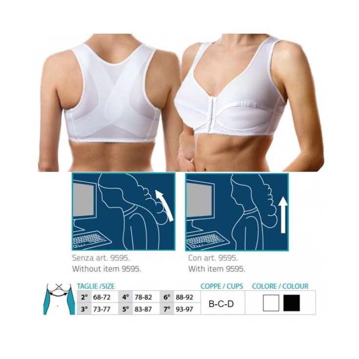 Safte Orione 9595 Bra Cup C Shoulder Straightener Color White Size 7 Single Piece