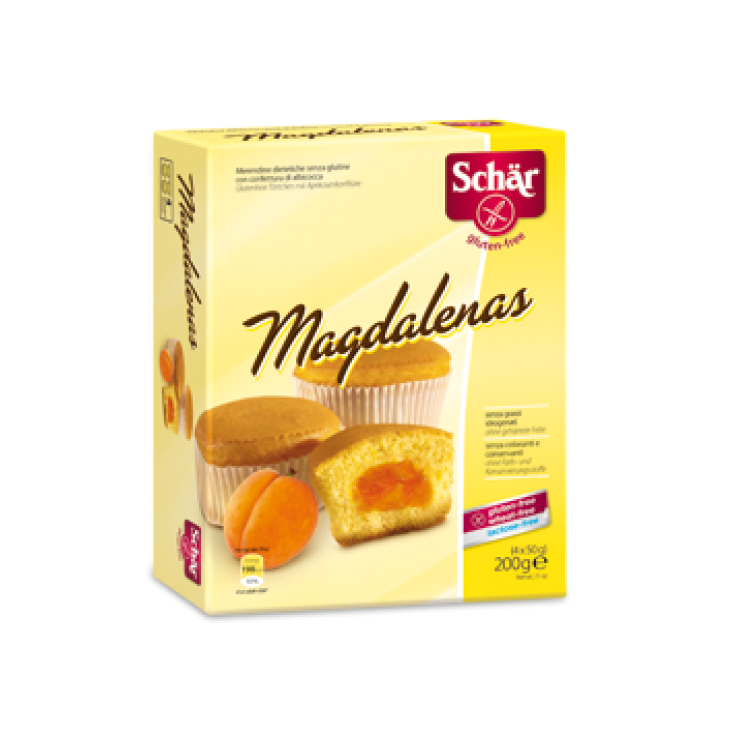 Schar Magdalenas Snacks With Apricot Jam Gluten Free 200g (4x50g)