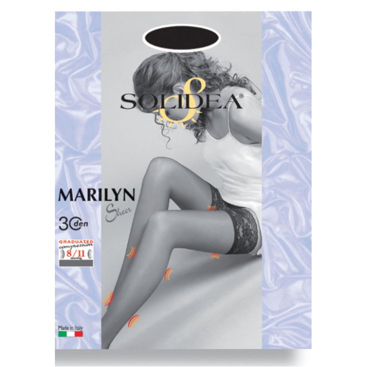 Solidea Marilyn 30 Sheer Stay-up Color Glace Size 4L
