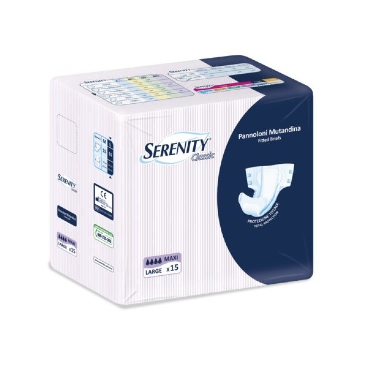 Serenity Classic Diapers Panties Maxi Size Large 15 Pieces