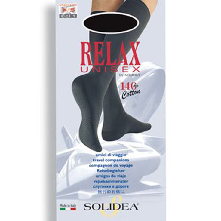 Solidea Relax 140 Denari Knee Highs Open Toe Unisex Black 3 L