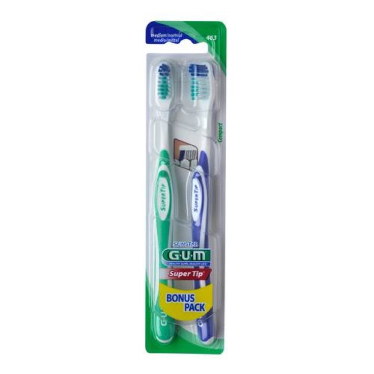 Gum Super Tip Bonus Pack Toothbrushes 2 Pieces