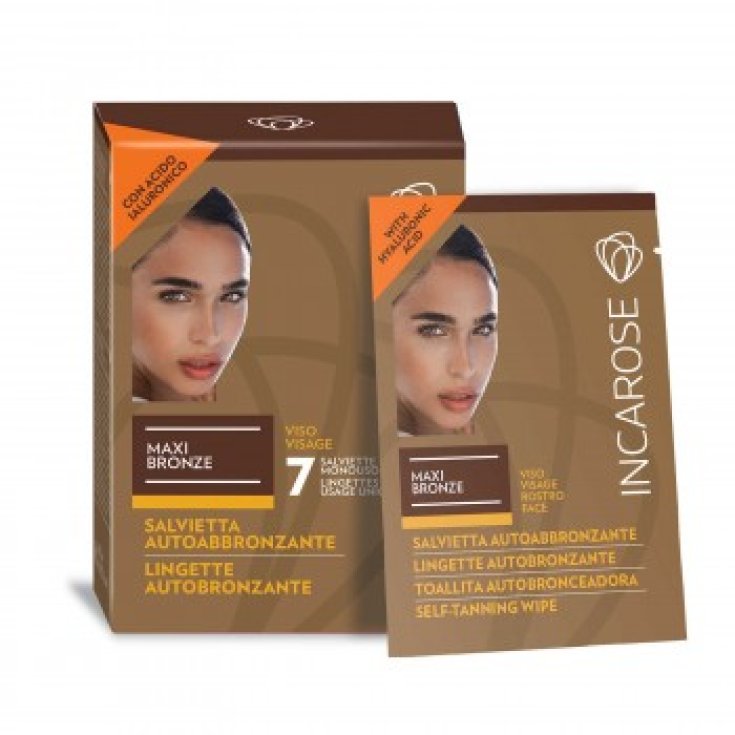IncaRose Maxi Bronze Self Tanning Face Wipes 7 Pieces