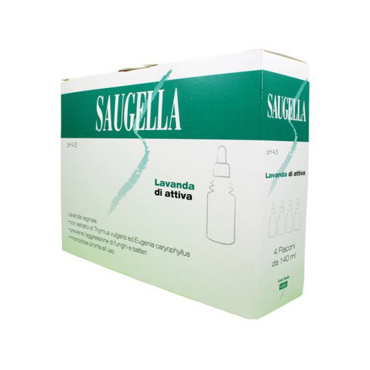 Active Lavender Saugella Ph 4.5 Antifungal Antibacterial Action 4x140ml