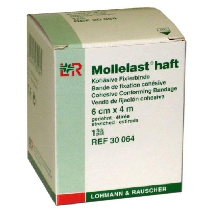 Lohmann & Rauscher Mollelast Haft Cohesive and Fixing Bandage Skin Color 6cmx400cm 1 Piece