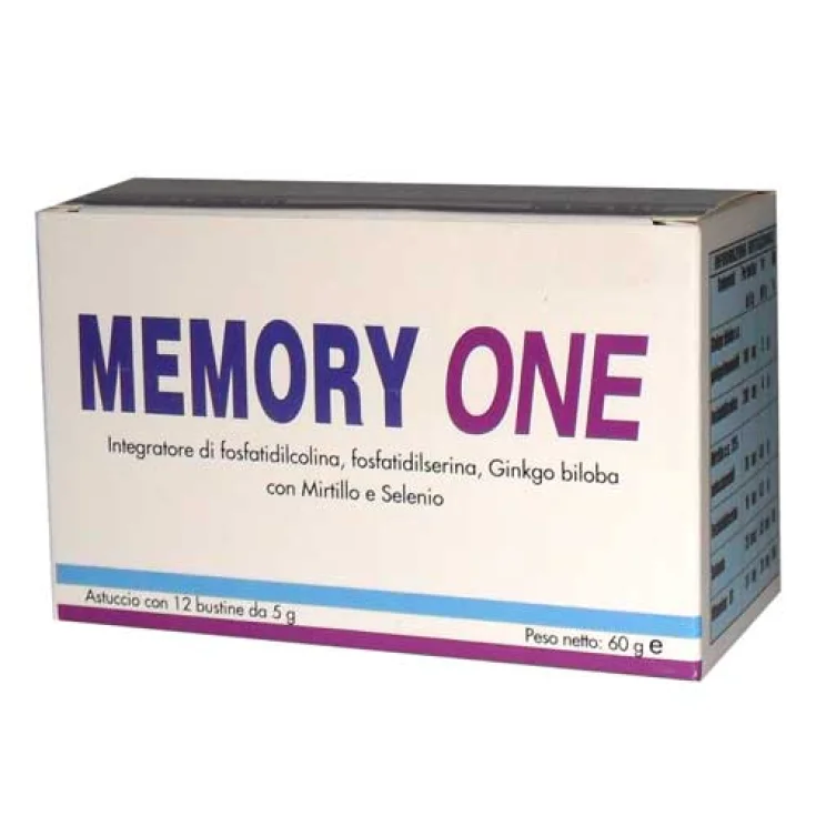 Leader Natural Pharma Memory One Food Supplement With Blueberry And Selenium 12 Sachets 60g