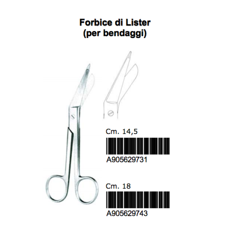 Pharmacare Lister Scissor Cm. 14,5 1 piece