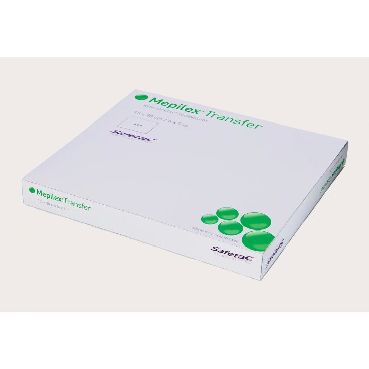 Mölnlycke® Mepilex® Transfer Foam Dressing With Safetac® Size 15x20cm 5 Pieces