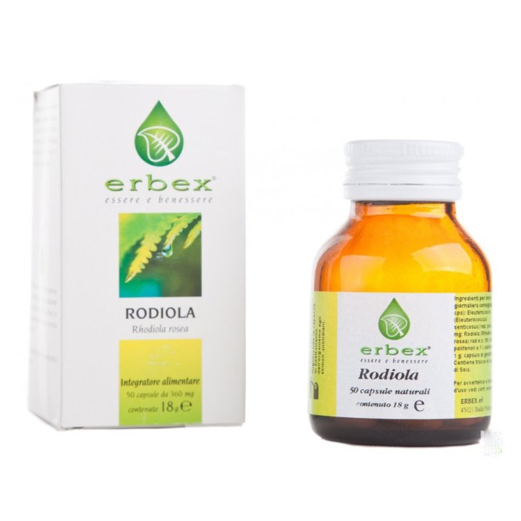 Erbex Rodiola Food Supplement 50 Capsules