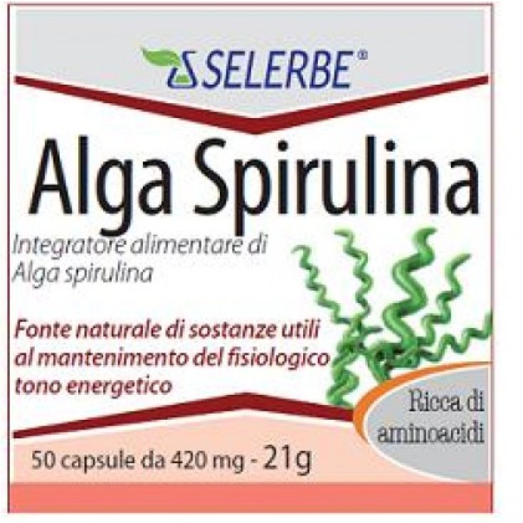 Selerbe Spirulina Dry Extract Titrated Food Supplement 50 Capsules