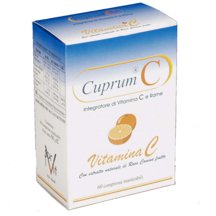 Cuprum C Vitamin C and Copper Food Supplement 60 Chewable Tablets