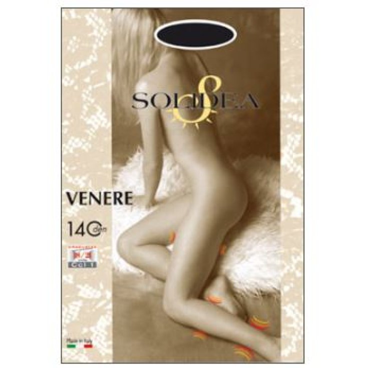 Solidea Venere 140 Nude Tights Dark Blue Color Size 4 XL
