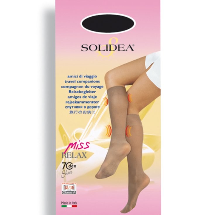 Solidea Relax 70Den Unisex Knee Highs Bronze Color Size 4