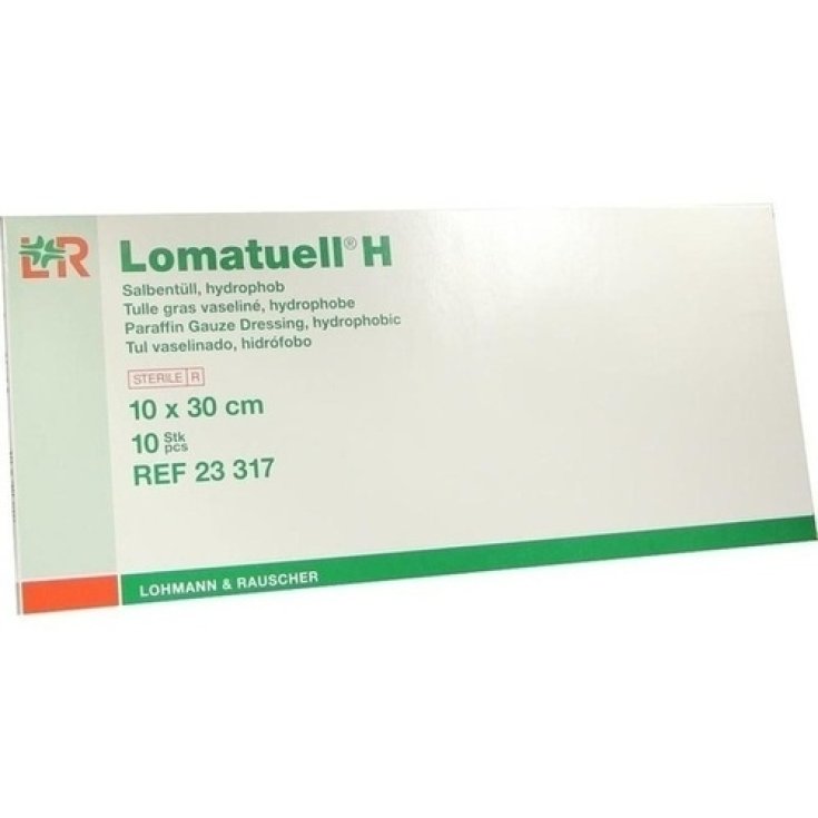 Lomatuell H Gauze Large Mesh Gauze with Ointment 10x30cm 10pcs