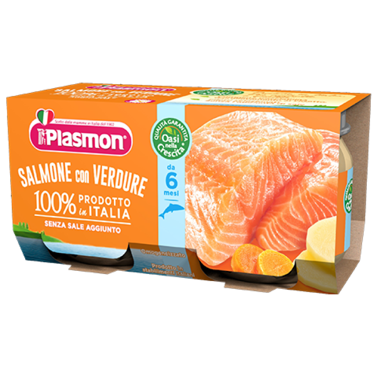 Homogenized Plasmon Salmon With Vegetables 80gx2 Pieces