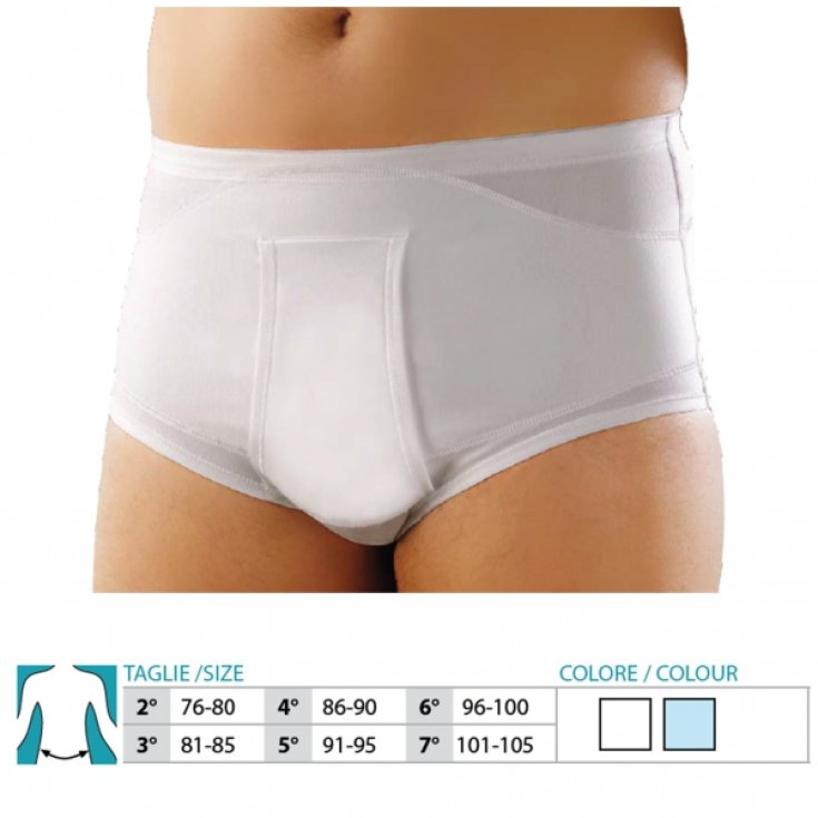 Safte Orione 510 Man's Elastic Briefs Cotton Color White Size 2