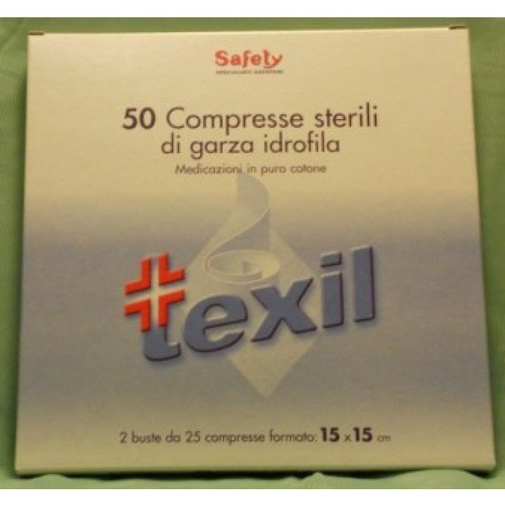 Safety Texil Sterile Gauze 15x15cm 50 Sterile Hydrophilic Gauze Tablets