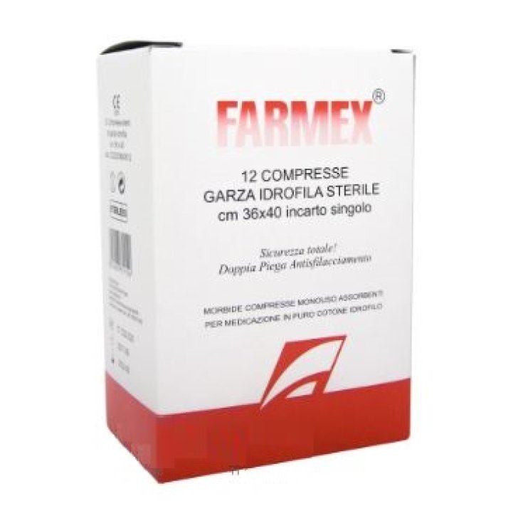 Farmex Gauze Type 20 Strands 36x40cm 12 Sterile Gauze Tablets