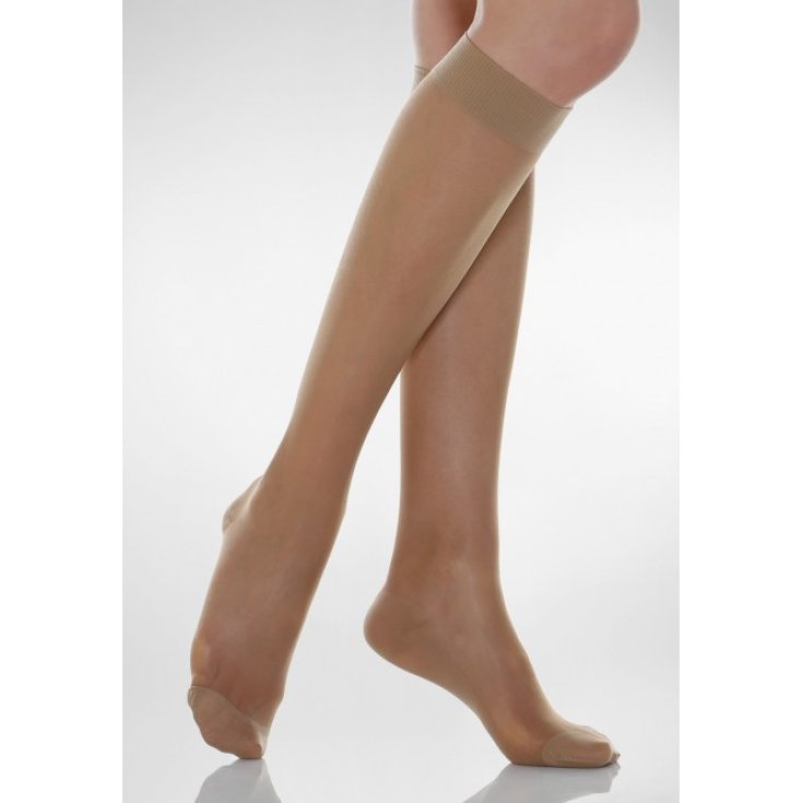 Albert A Men's Knee-Highs 230 Den In Cotton Beige Color Size 5