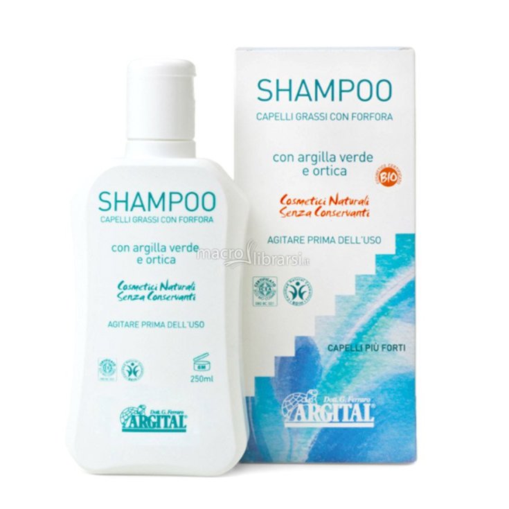 Argital Shampoo with Green Clay and Nettle for Oily Hair with Dandruff 250ml